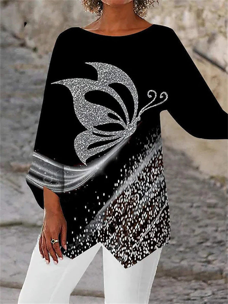 Vantrell | Women's Butterfly Print Tunic Top