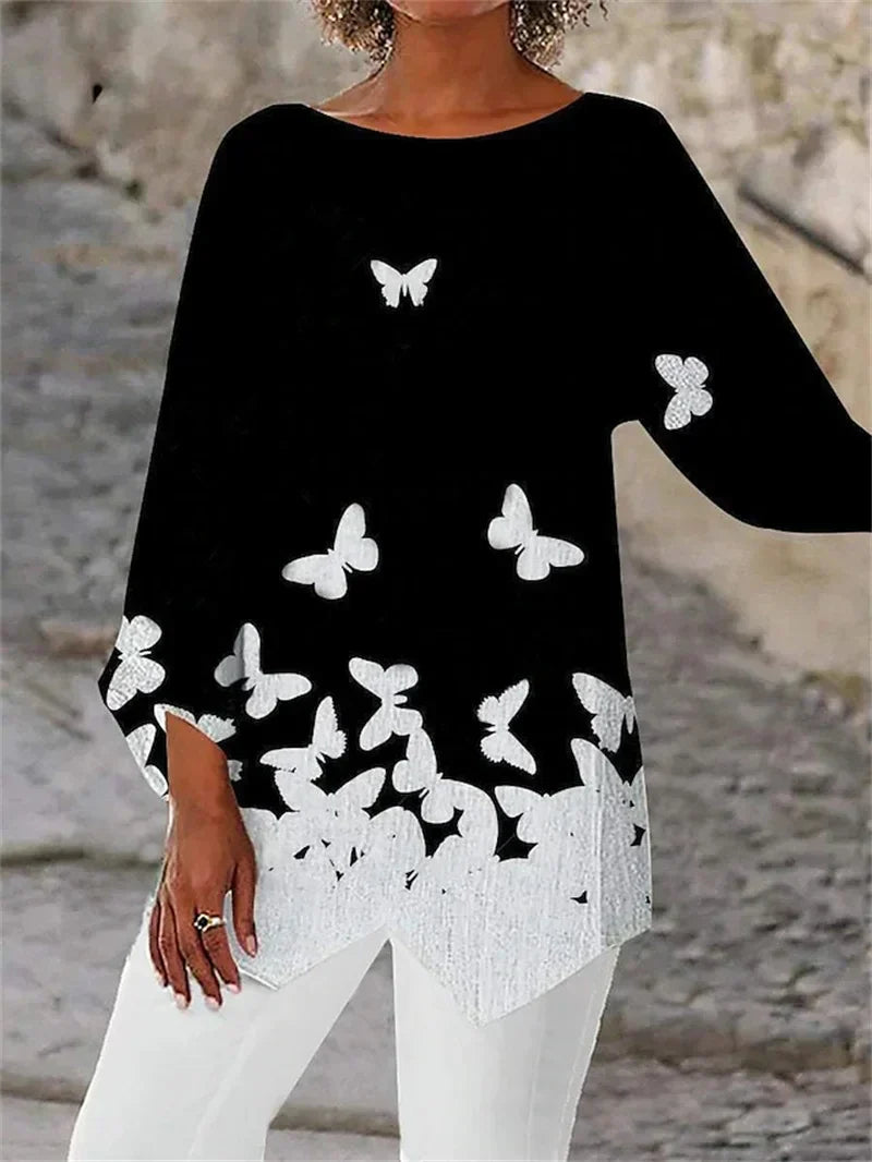 Vantrell | Women's Butterfly Print Tunic Top