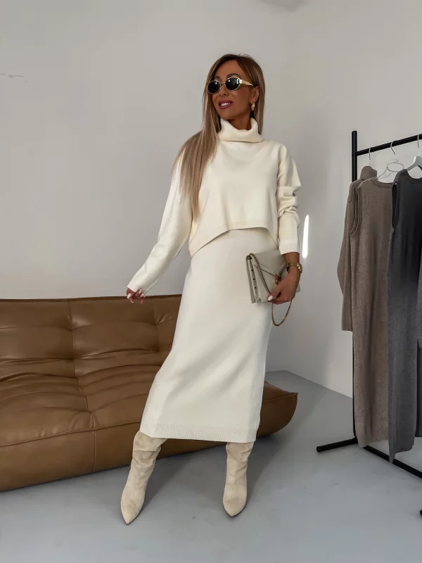 Selyn | Women's Turtleneck Sweater Dress Two-Piece Set