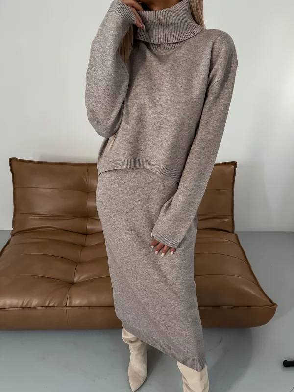 Selyn | Women's Turtleneck Sweater Dress Two-Piece Set