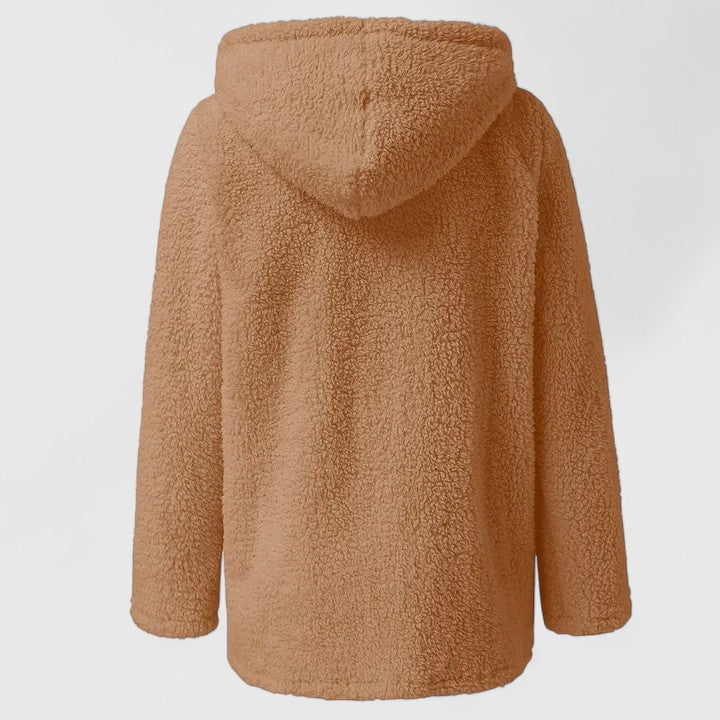 Velnara | Women's Teddy Fleece Open Front Jacket