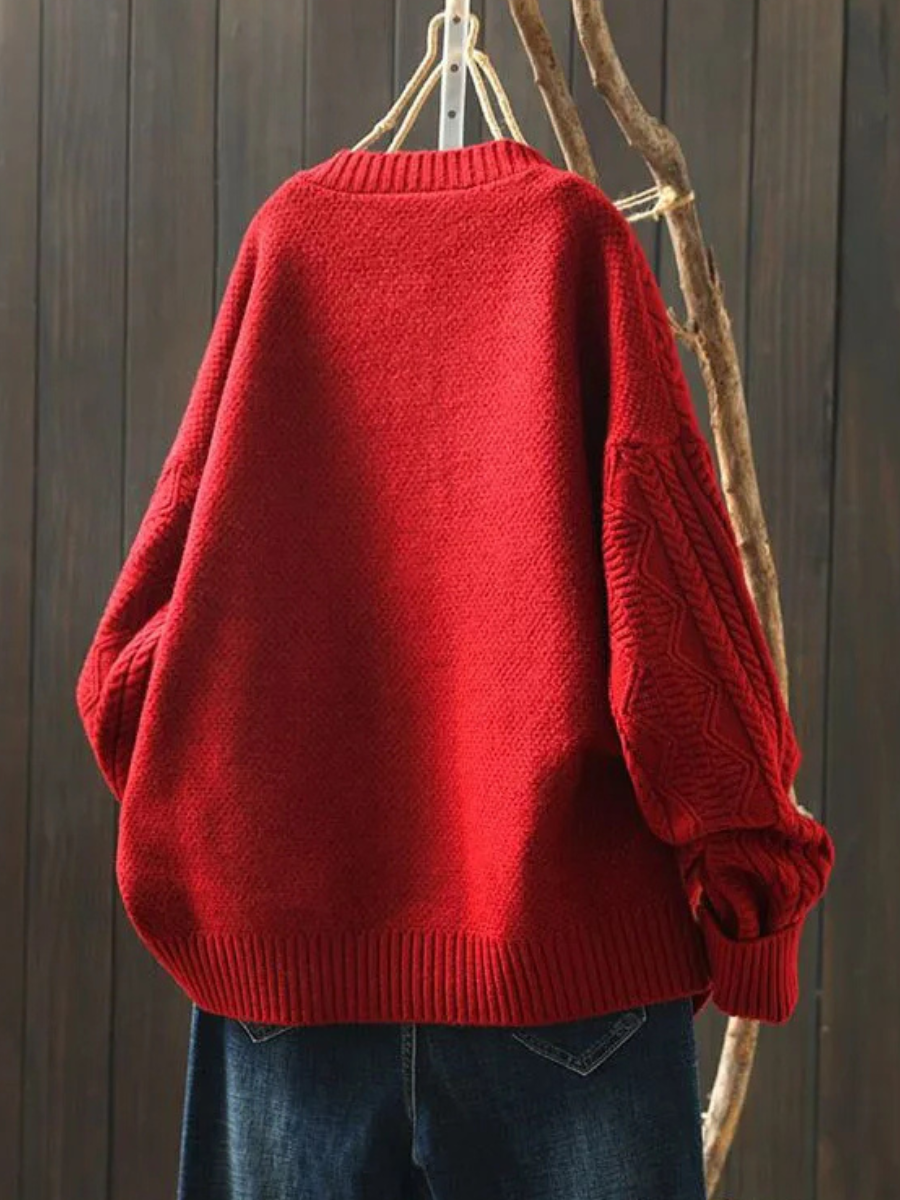 Veradis | Women's Oversized Cable Knit Cardigan