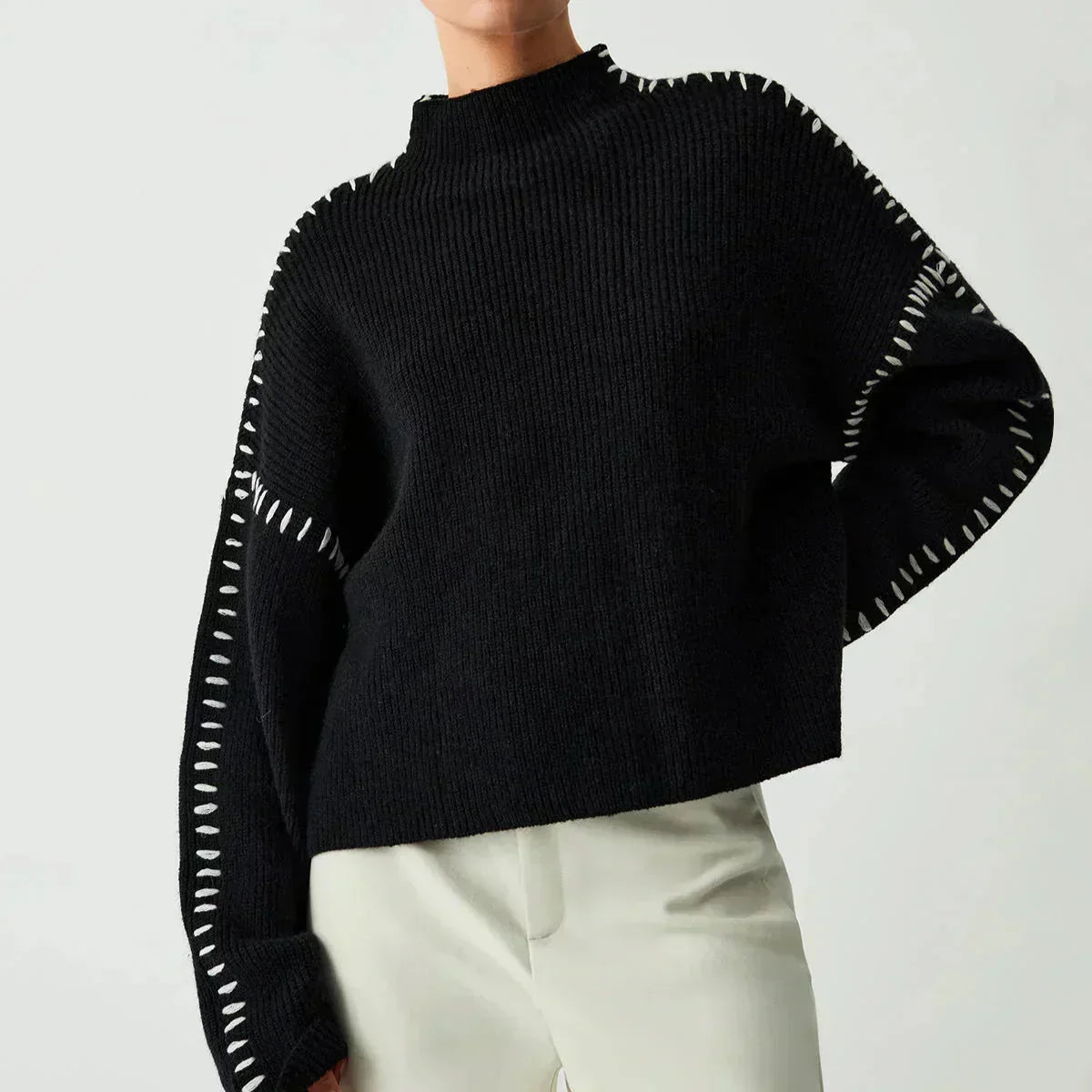 Verity | Women's Oversized Mock Neck Sweater