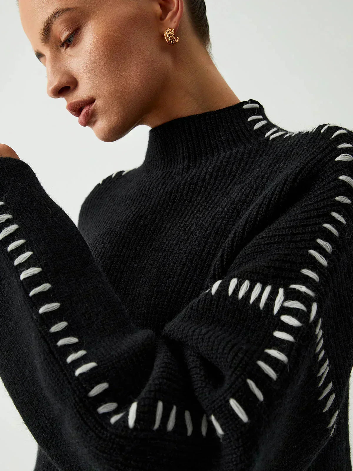 Verity | Women's Oversized Mock Neck Sweater