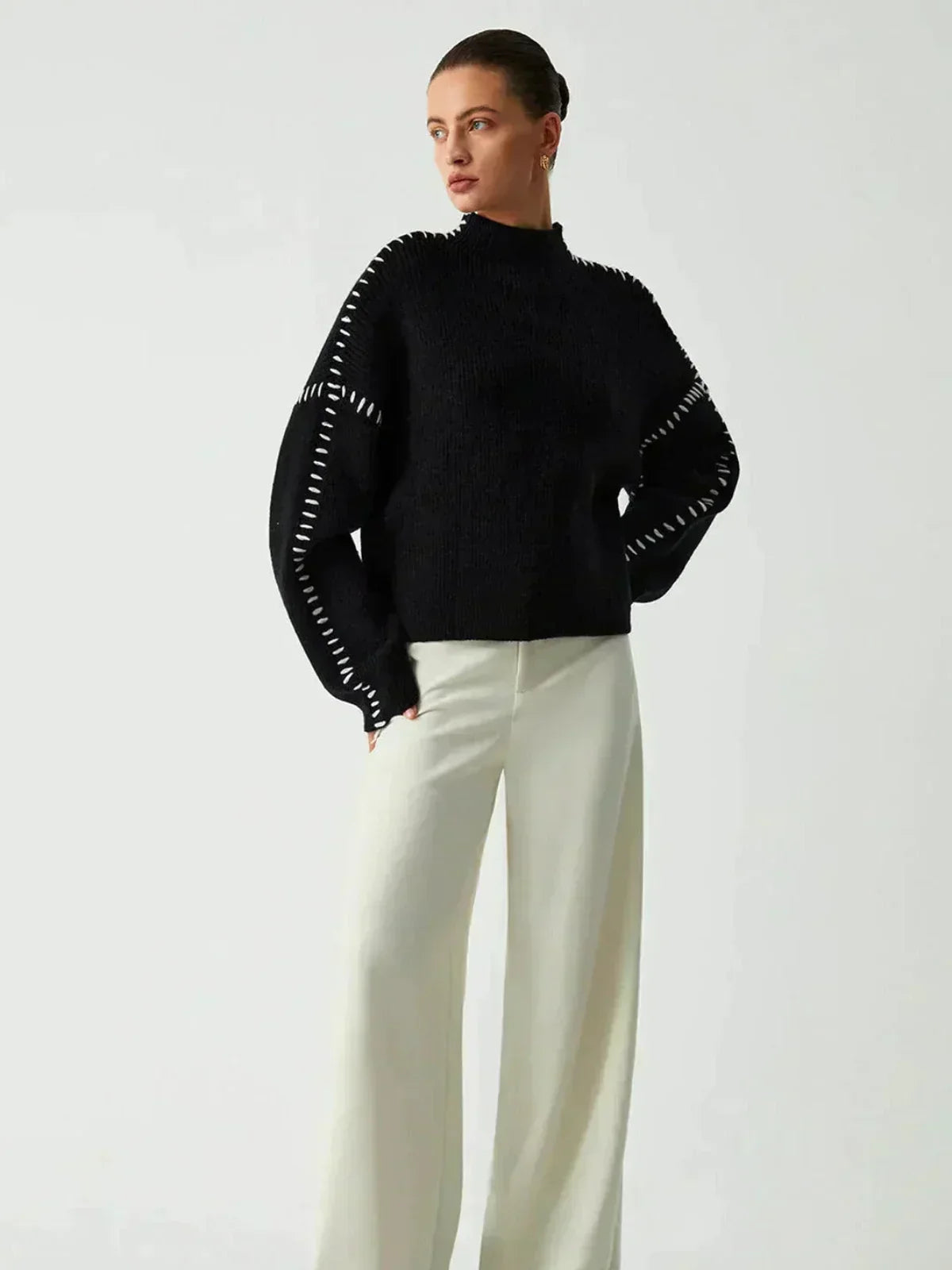 Verity | Women's Oversized Mock Neck Sweater