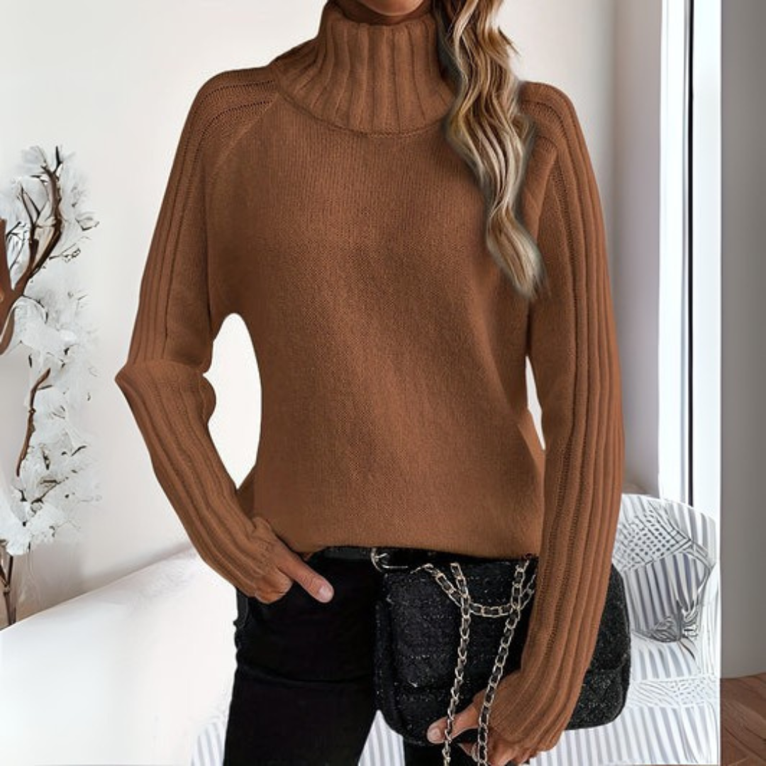 Vespara | Women's Turtleneck Knit Sweater