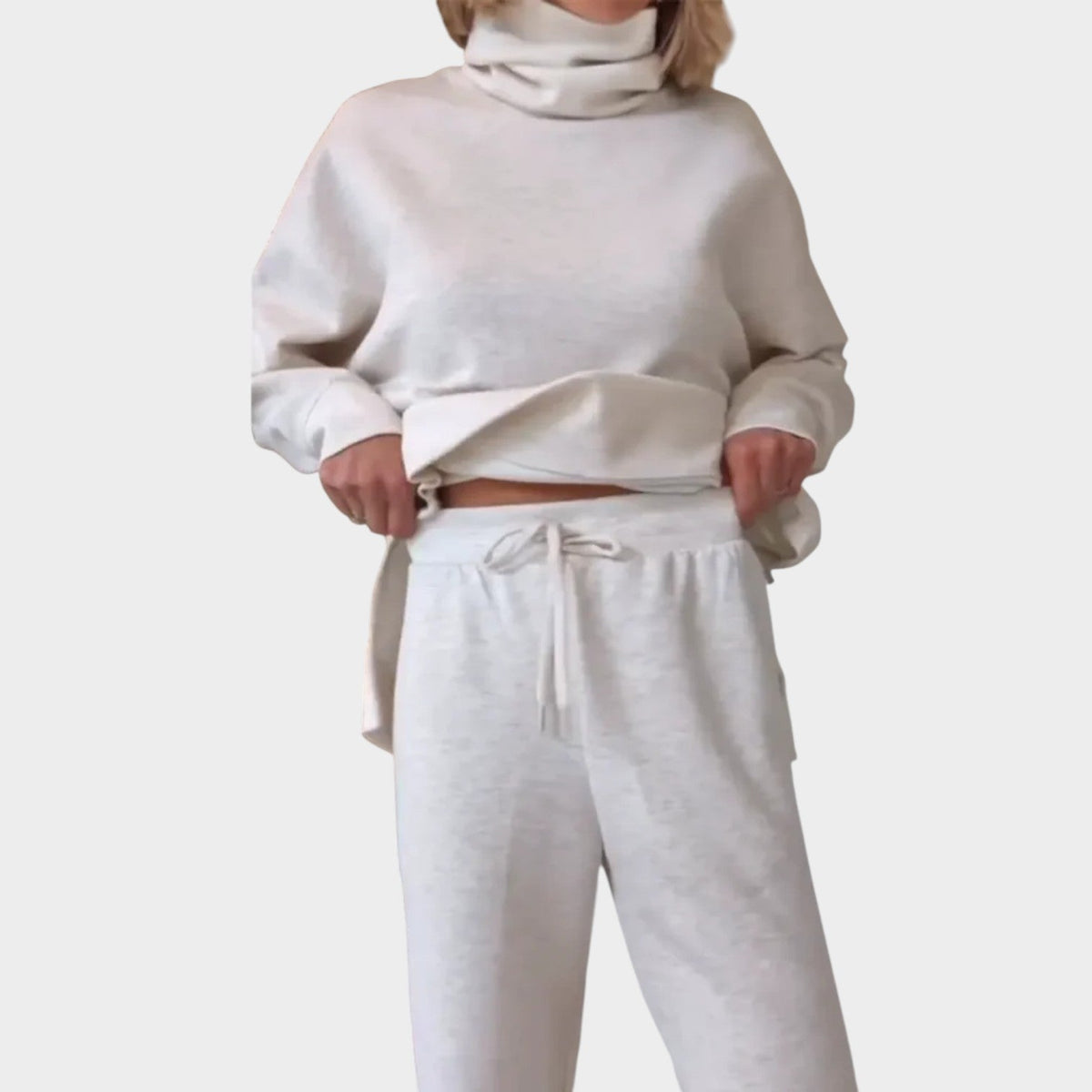 Vornara | Women's Loungewear Set Turtleneck & Wide Leg Pants