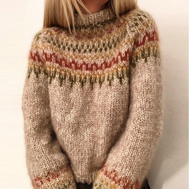 Vrelda | Women's Christmas Fair Isle Knit Sweater