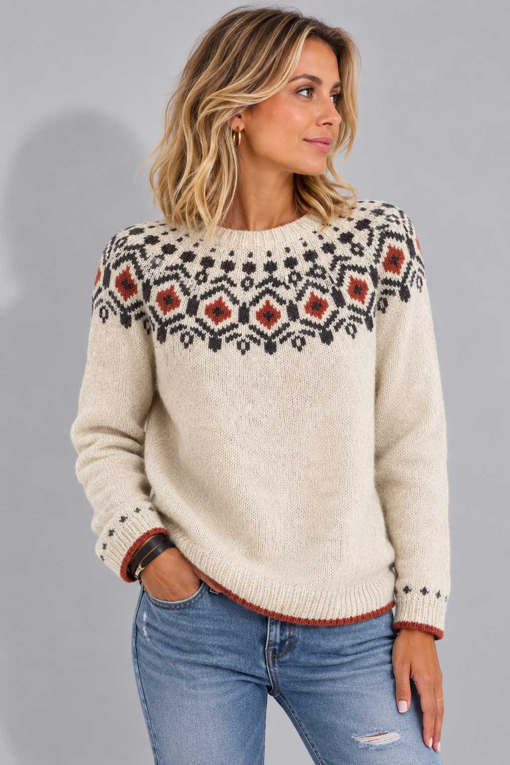 Vrendis | Women's Christmas Fair Isle Pullover Sweater