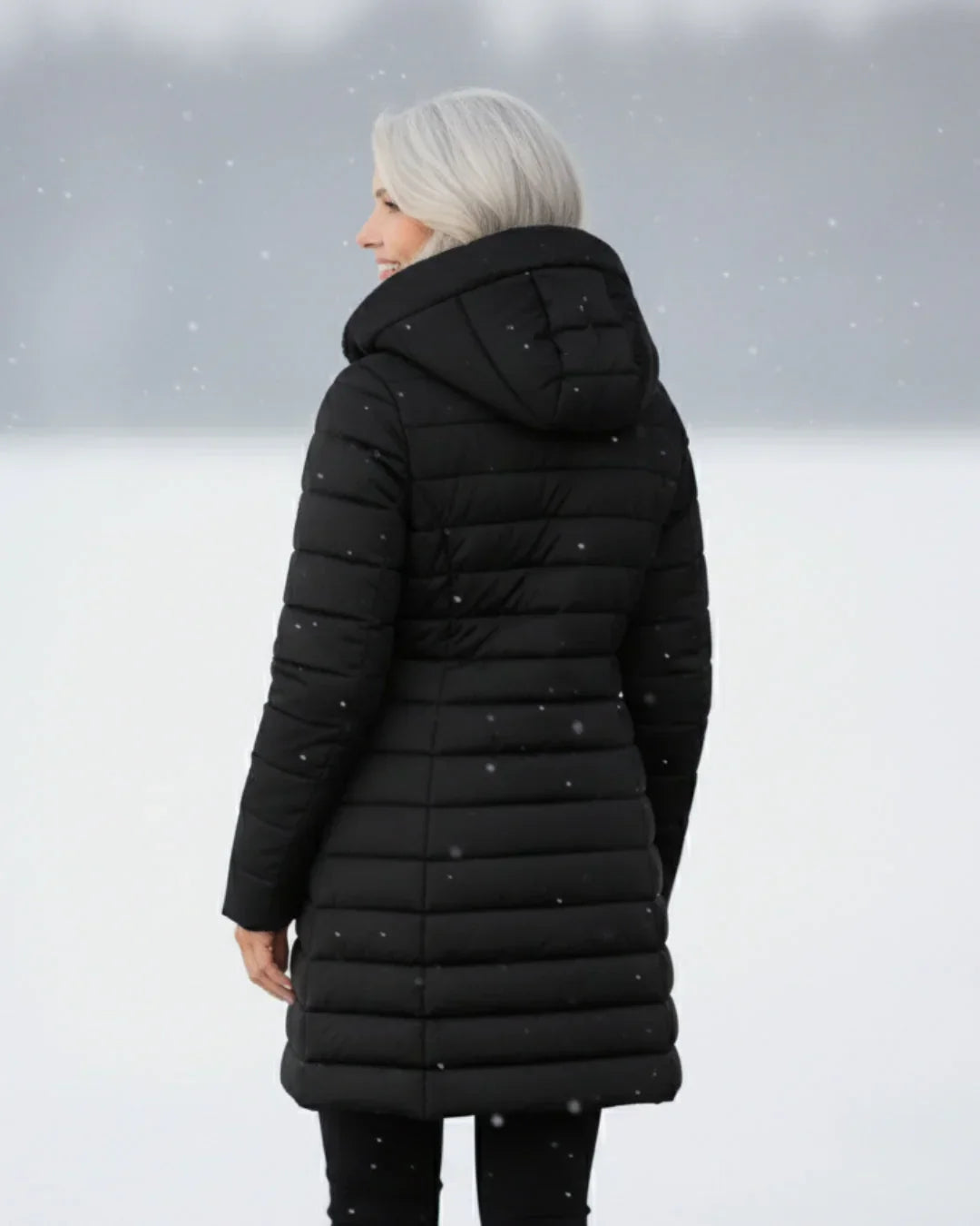 Rosalie | Women’s Sherpa-Lined Hooded Long Puffer Jacket