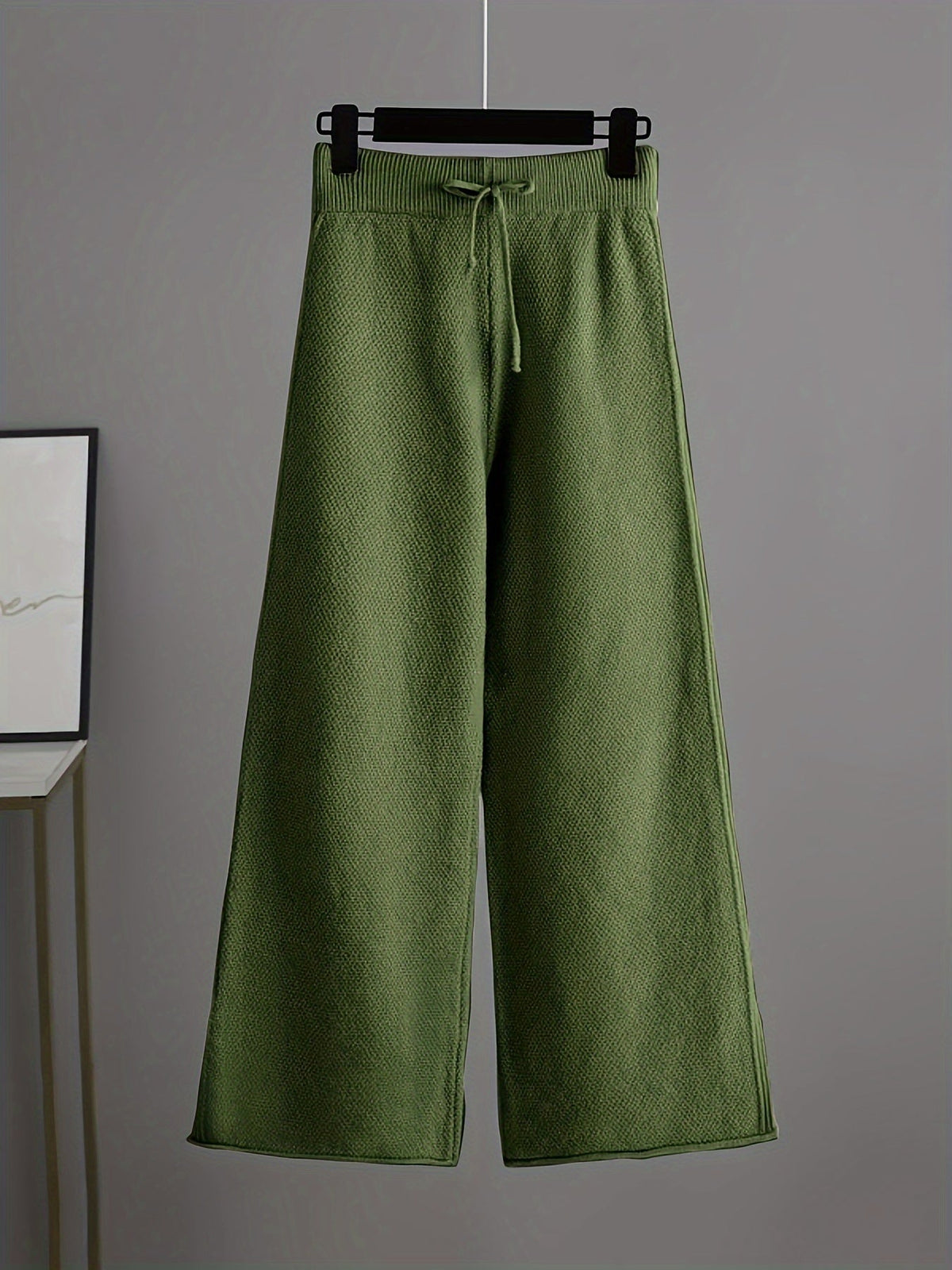 Wrenova | Women's Knit Loungewear Set Wide-Leg Pants