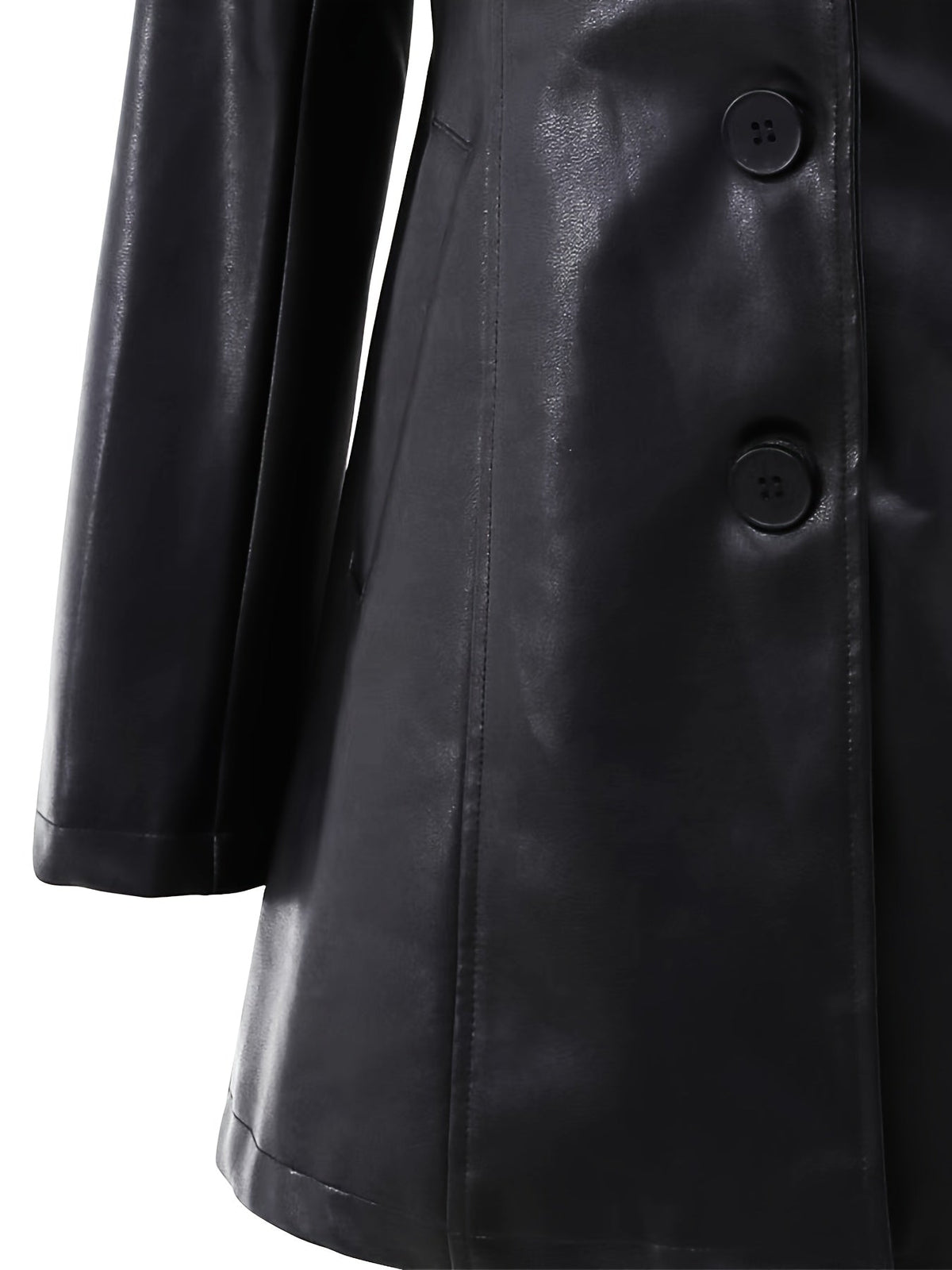 Zelivra | Women's Slim Fit Leather Trench Coat