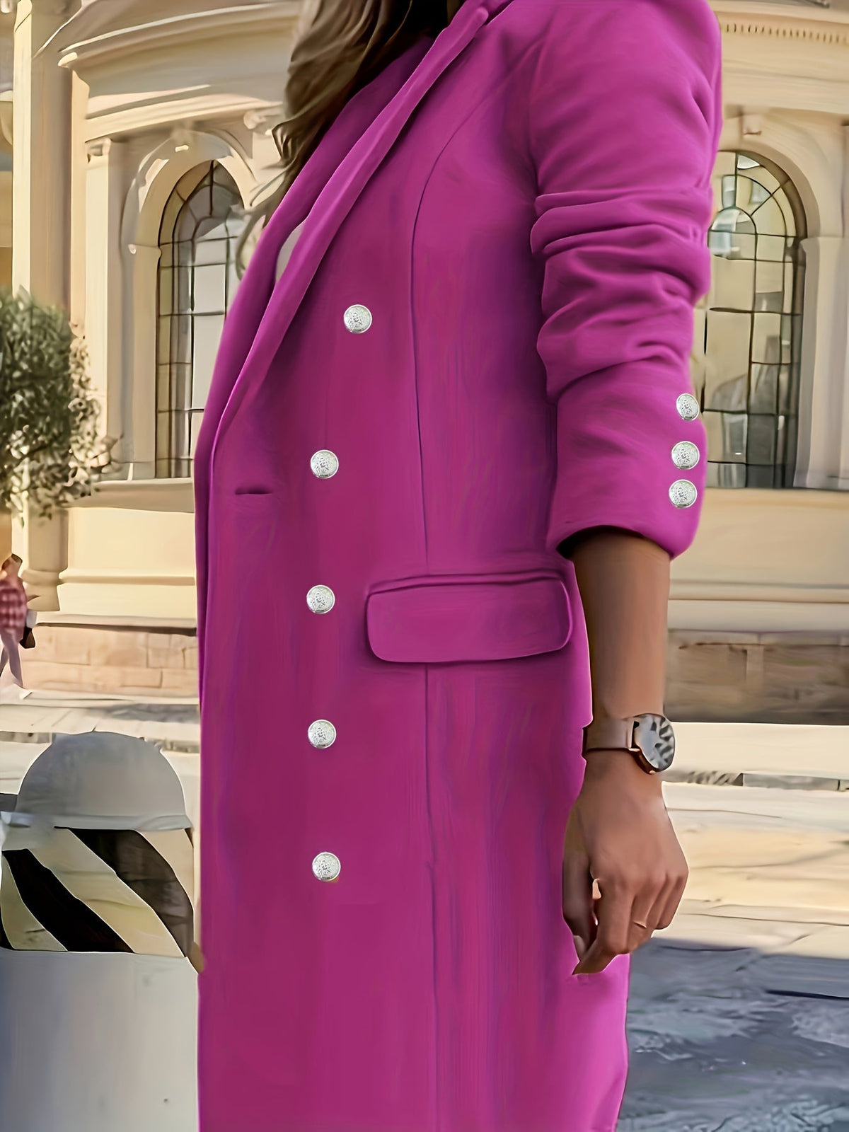 Zelvine | Women's Double-Breasted Longline Winter Coat
