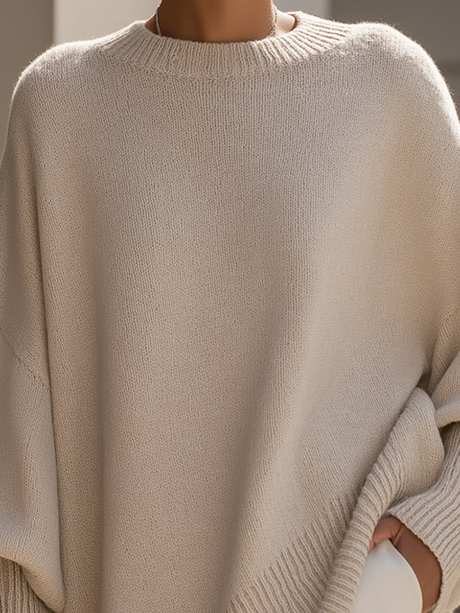 Relaxed Oversized Drop Shoulder Sweater