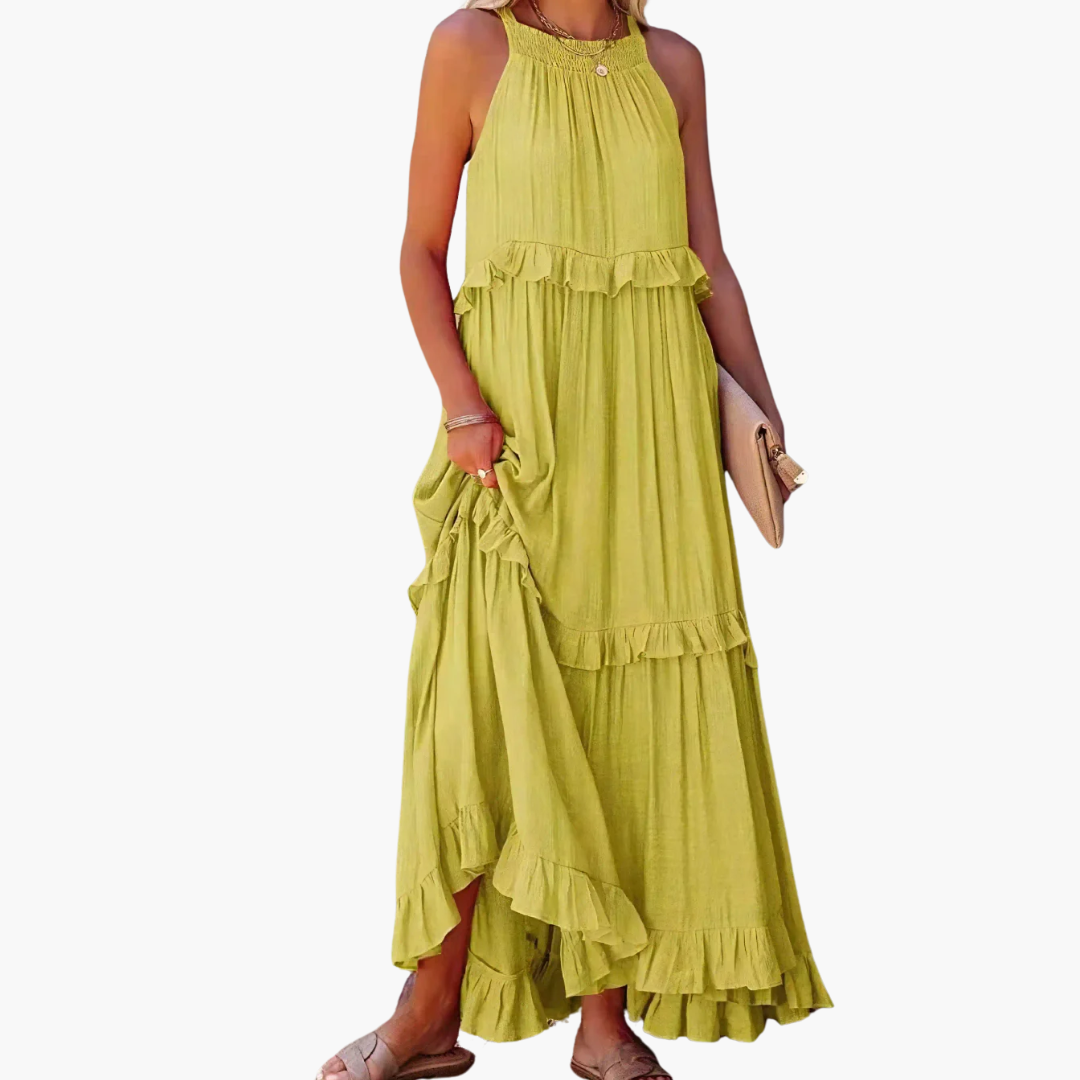 Joanna | Ruffle Breeze Maxi Dress