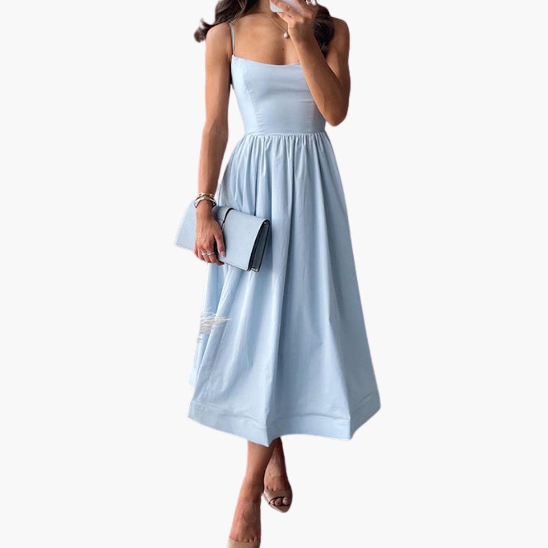 Jade | Chic Strappy A-Line Midi Dress