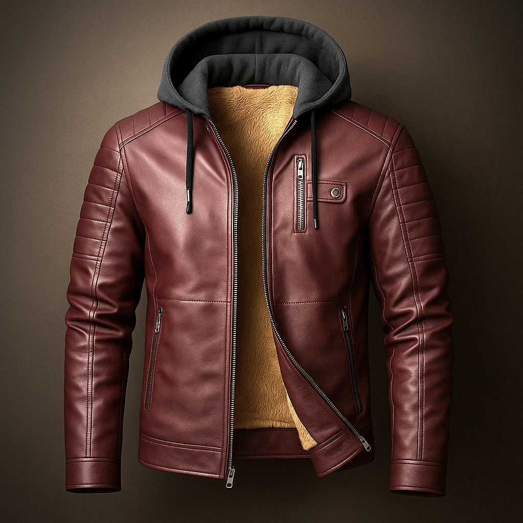 David – Hooded Leather Jacket