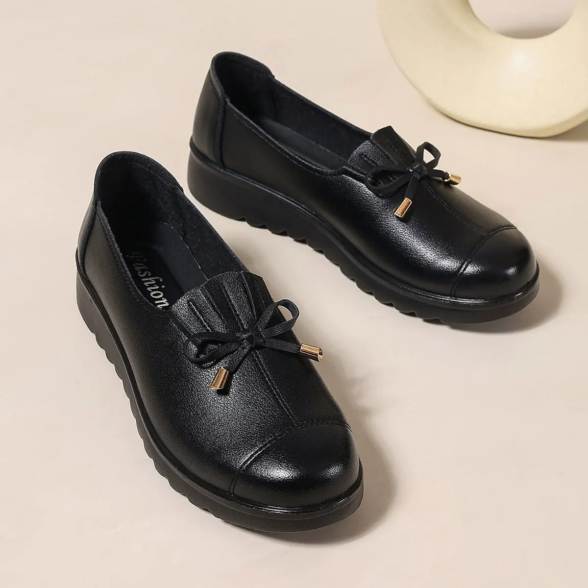 Paisley | Women's Leather Loafers Cushioned Sole Slip-On