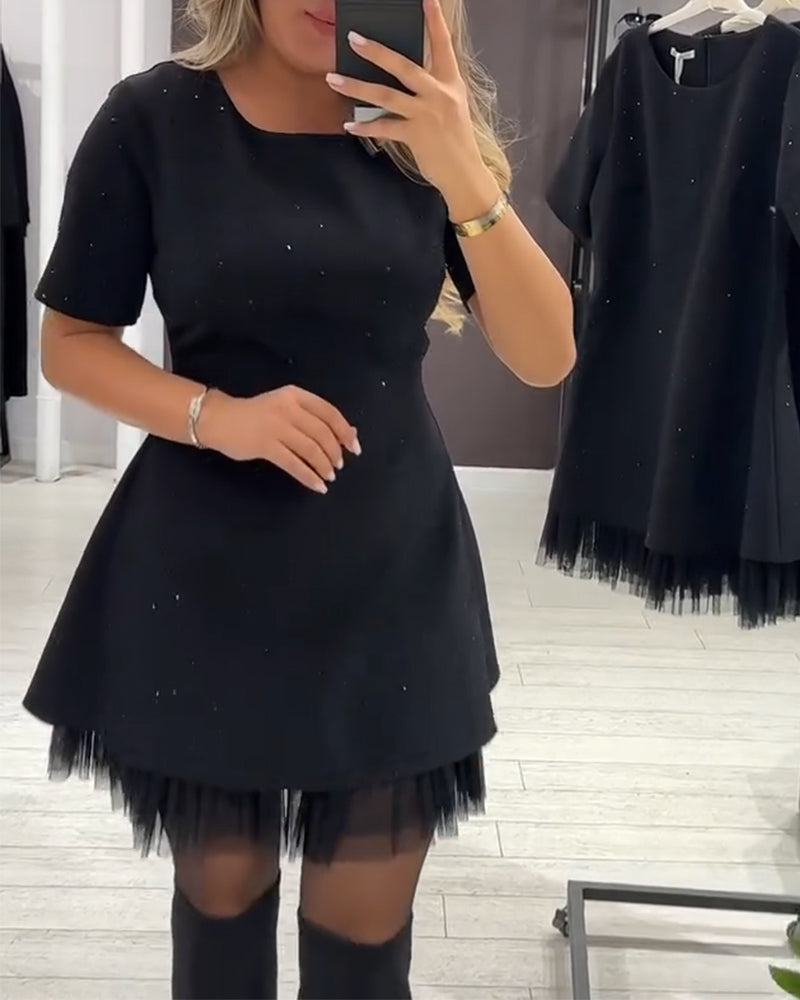 Cassie - A-Line Patchwork Dress