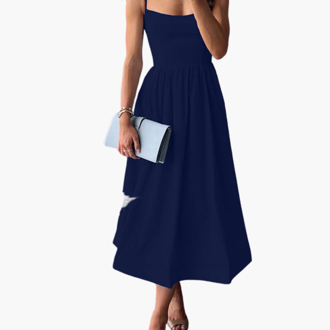 Jade | Chic Strappy A-Line Midi Dress