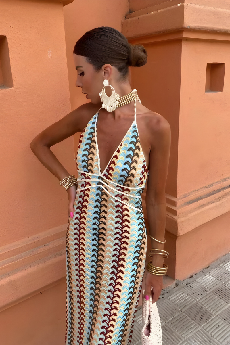 Malia | Women's Boho Maxi Dress Open Back Lightweight Fabric