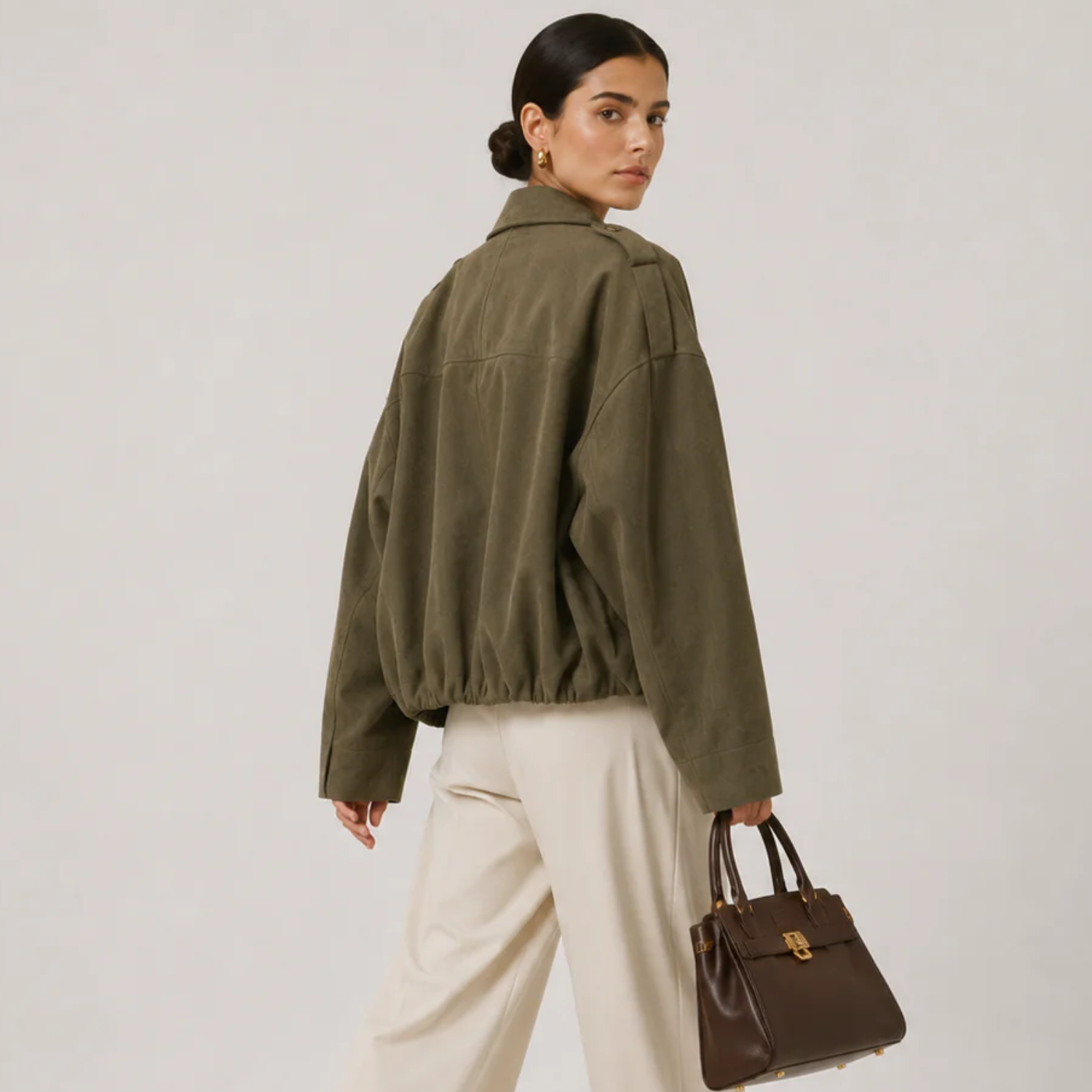 Women's Relaxed Fit Suede Jacket Timeless Refined Outerwear
