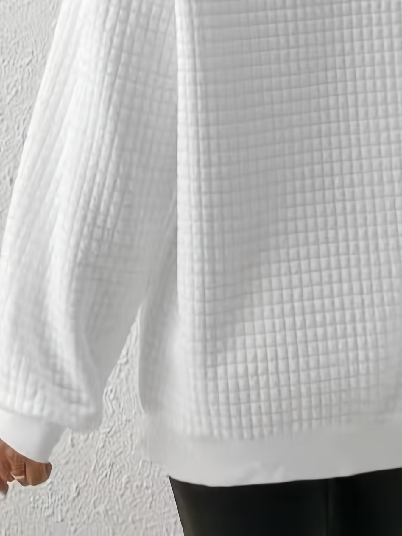 Relaxed Quarter-Zip Mock Neck Pullover