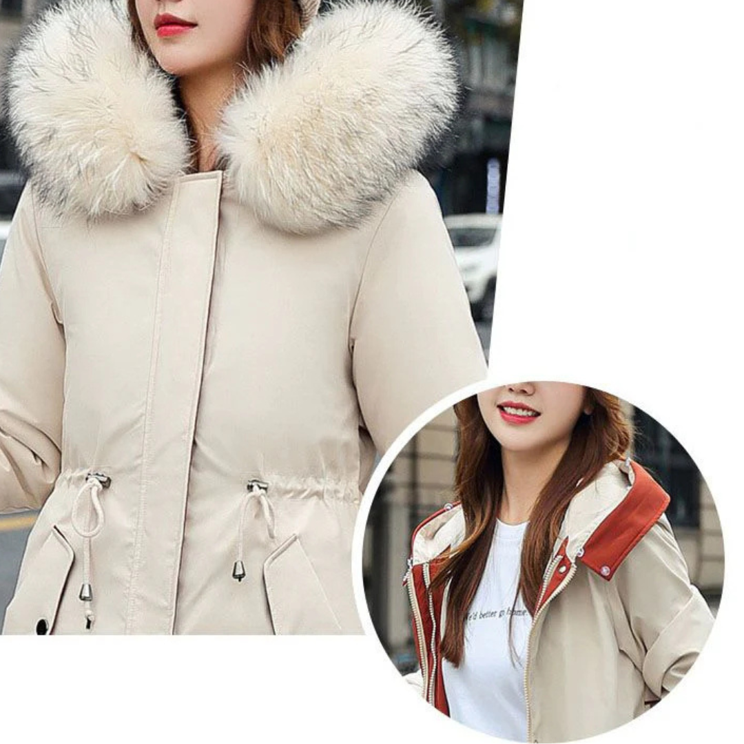 Fionna – Women's Winter Jacket with Hood and Soft Fur Collar