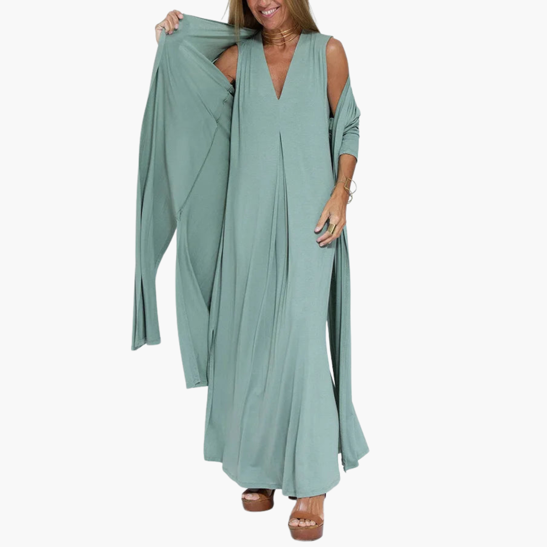 Brooklyn | Comfortable Luxury Dress with Cardigan