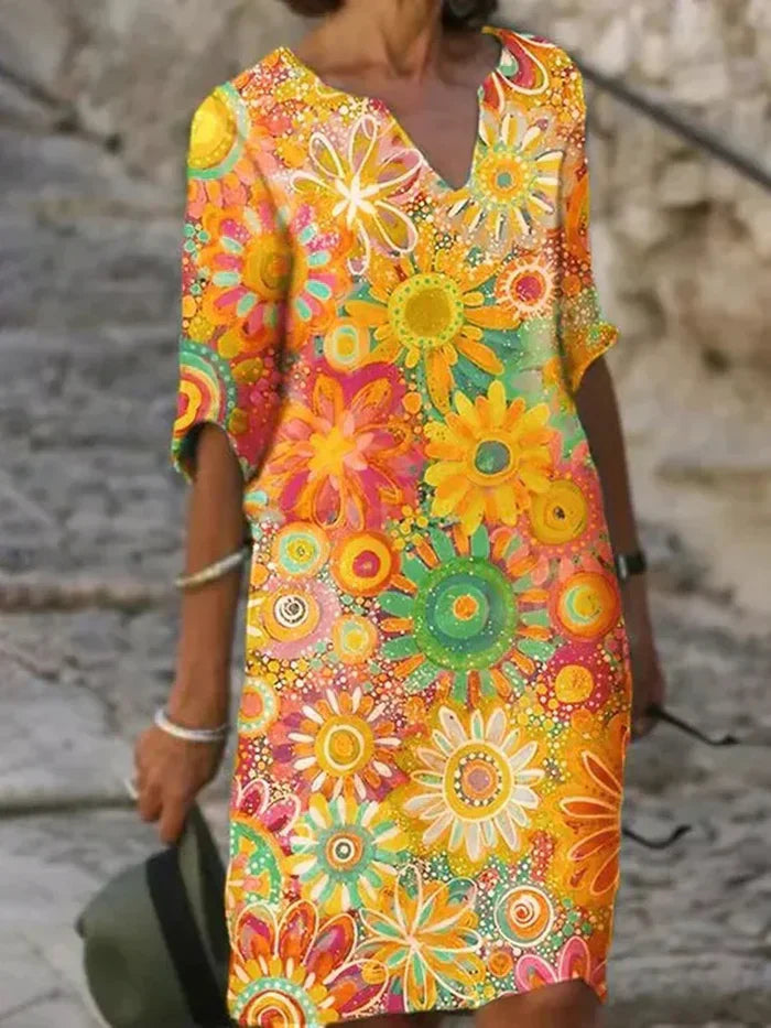 Quinn | Women's Floral Tummy Control Elegant Dress Evening