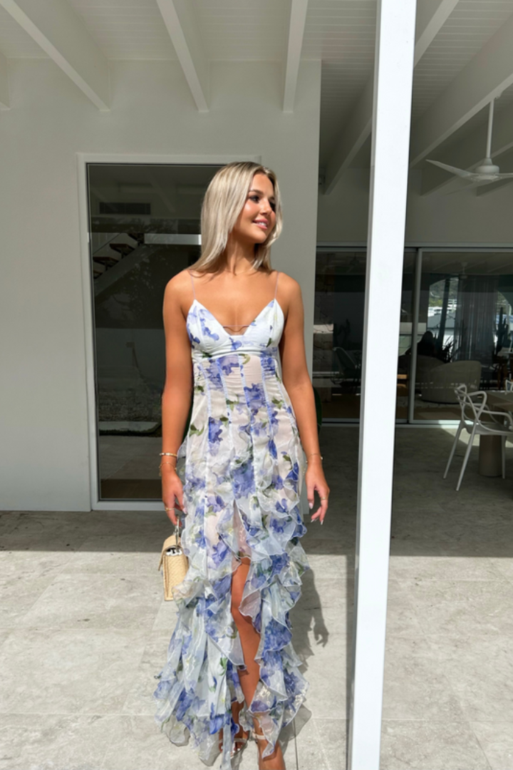 Pippa | Women's Wedding Guest Floral Pleated Maxi Dress Summer 2026