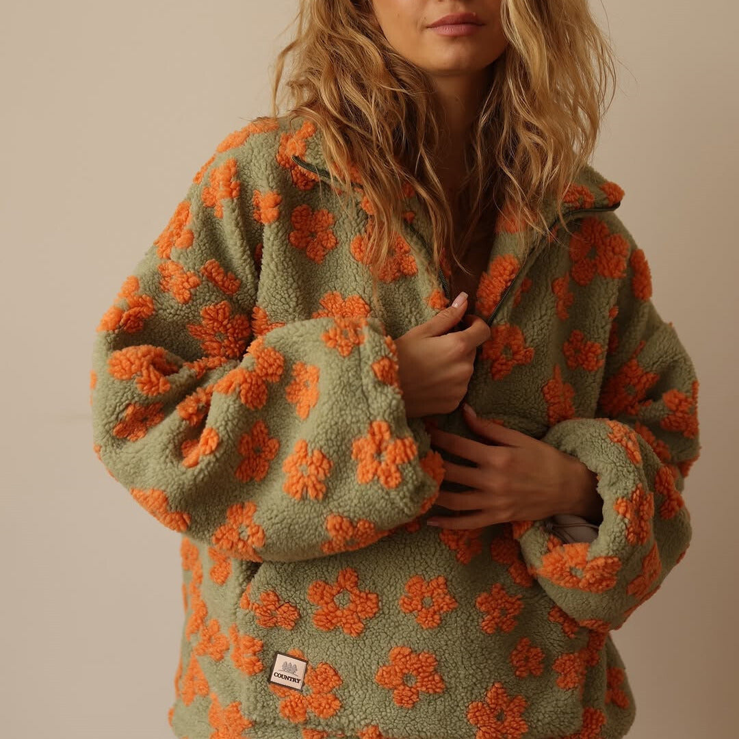 Masie - Bloom Fleece with Floral Details
