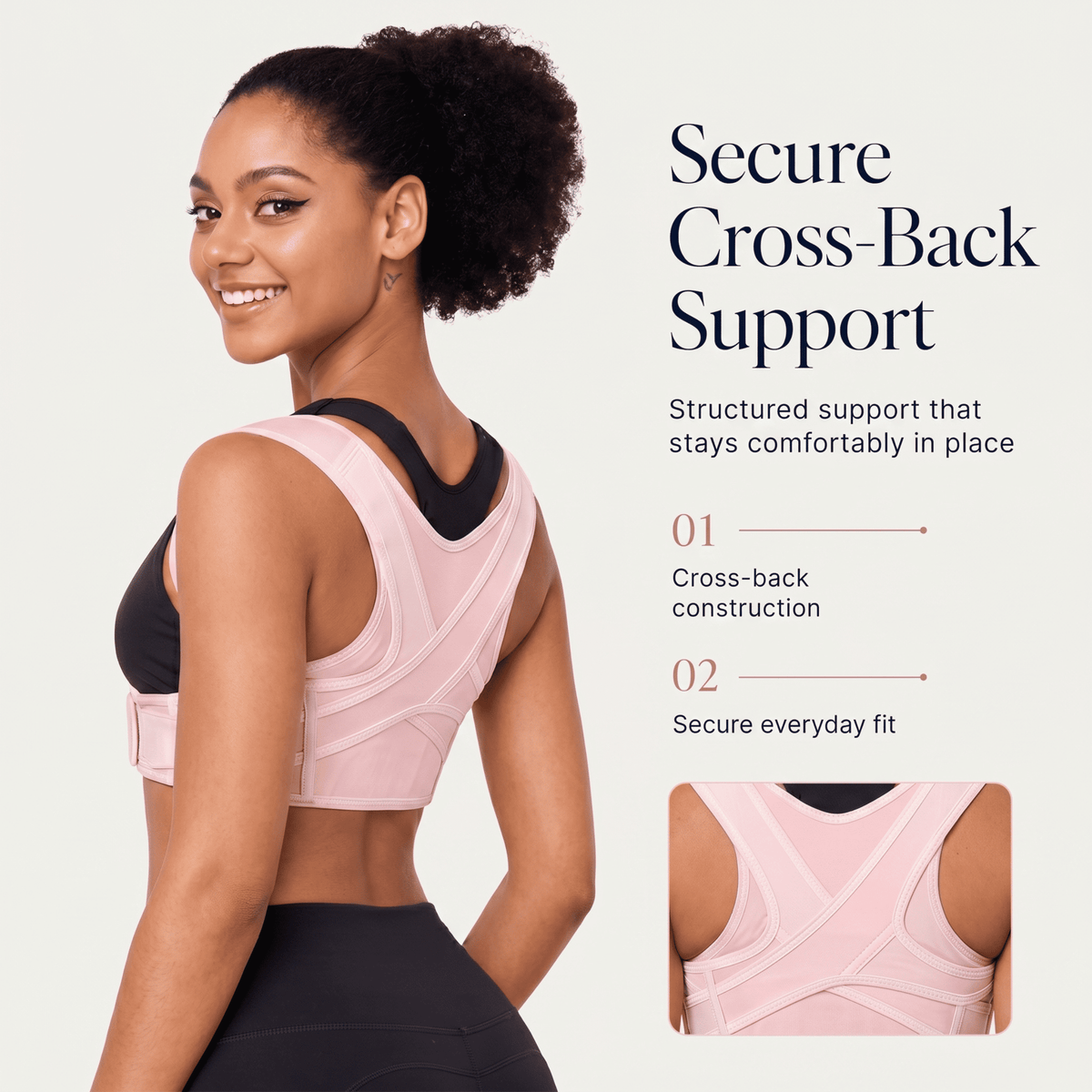 Ergonomic Posture Support Brace - Breathable Back & Shoulder Support
