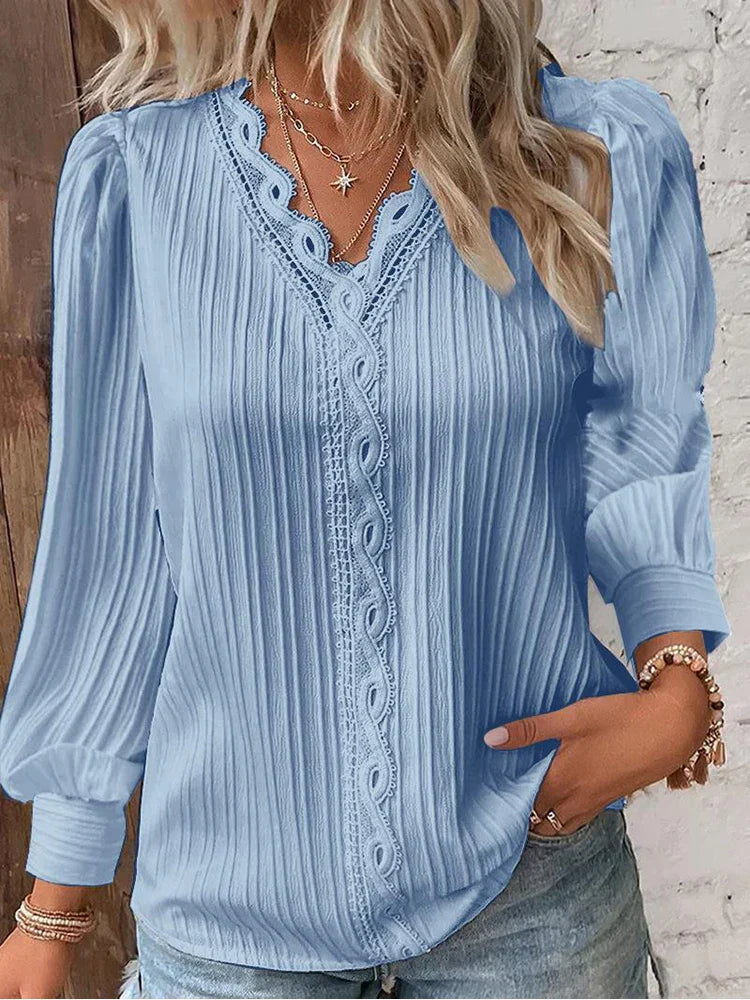 Sam™ | Blouse with Chiffon and Lace Details