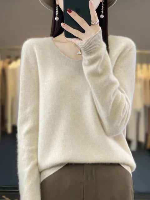 Vespera | Women's Relaxed Fit V-Neck Sweater
