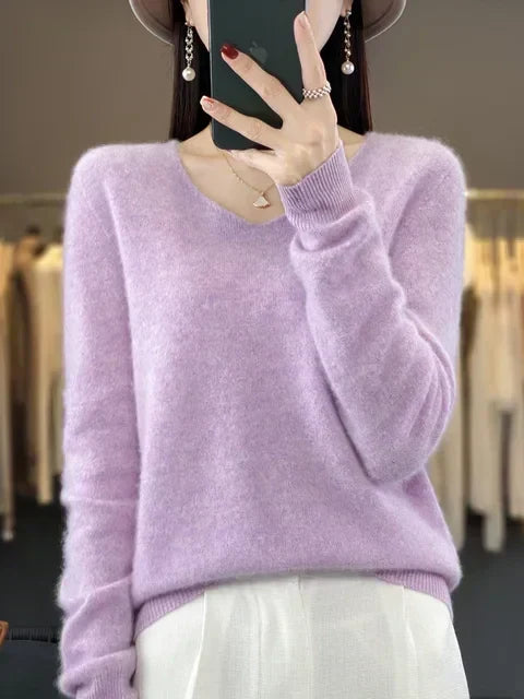 Vespera | Women's Relaxed Fit V-Neck Sweater