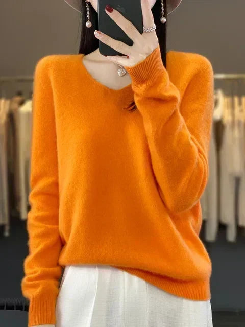 Vespera | Women's Relaxed Fit V-Neck Sweater
