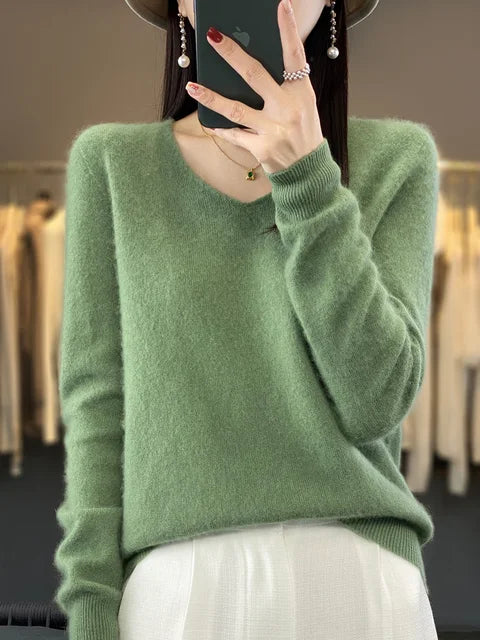 Vespera | Women's Relaxed Fit V-Neck Sweater