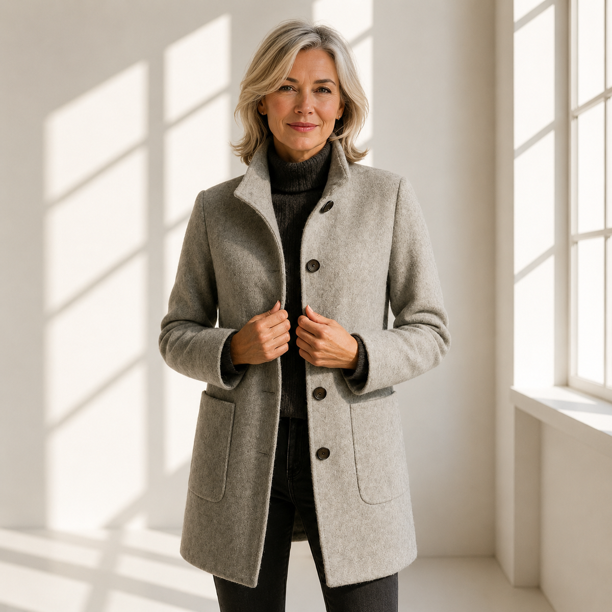 Vanessa - Elegant Midi Wool Coat