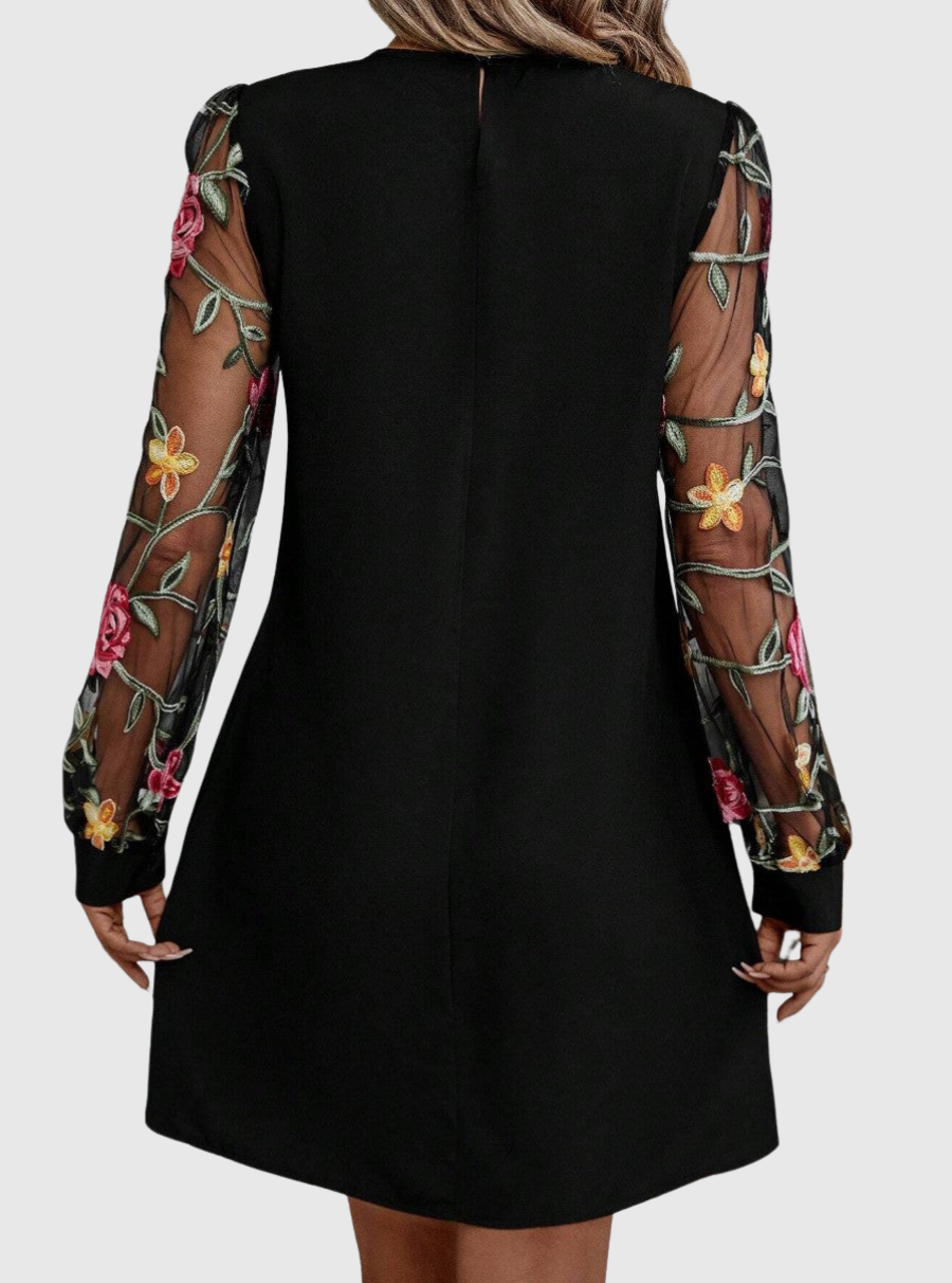 Jaia – Elegant V-Neck Floral Mini Dress