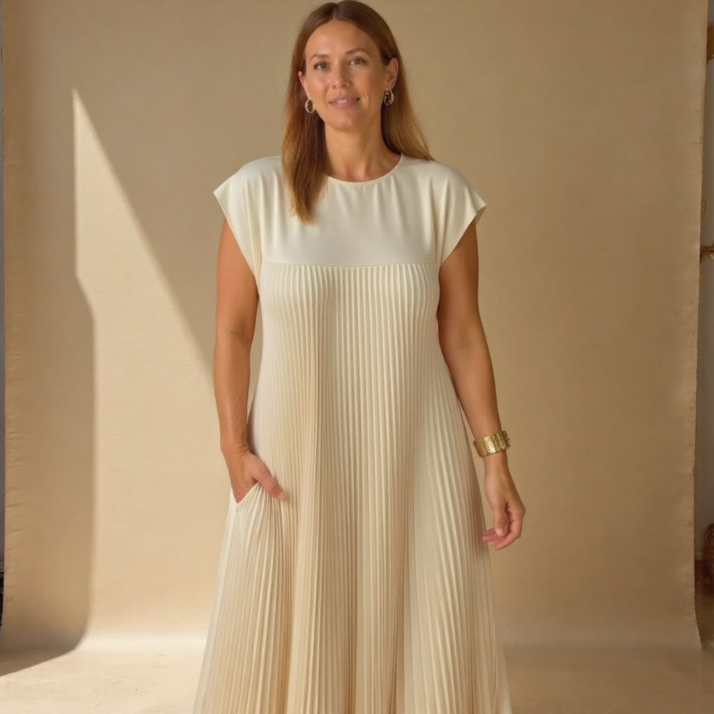 Fern | Women's Flowy Pleated Maxi Dress Cocktail