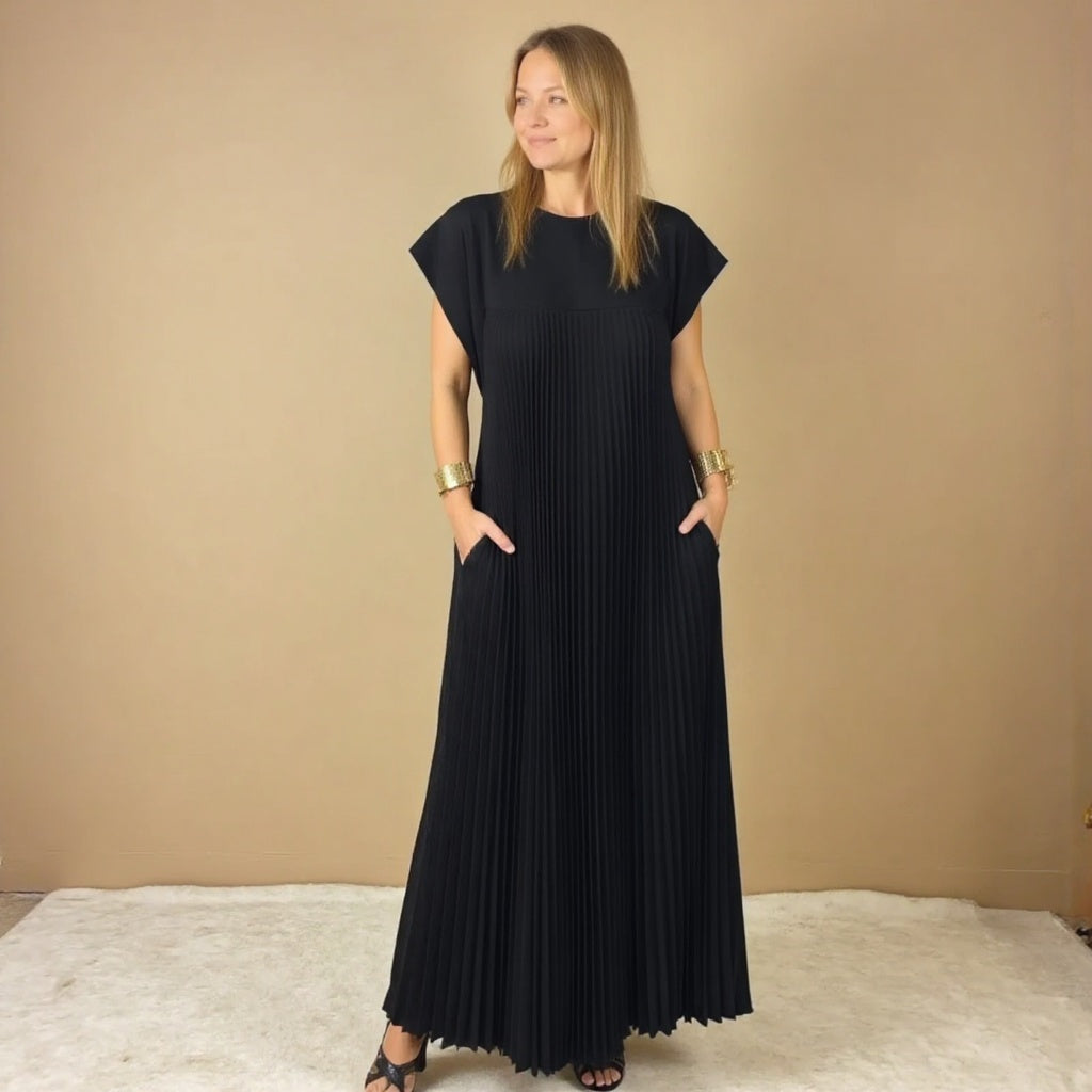 Fern | Women's Flowy Pleated Maxi Dress Cocktail