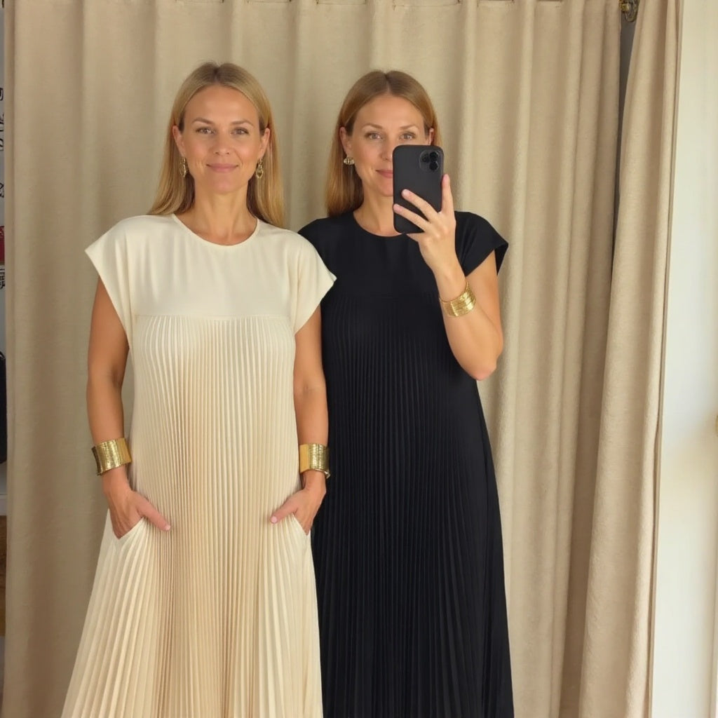 Fern | Women's Flowy Pleated Maxi Dress Cocktail