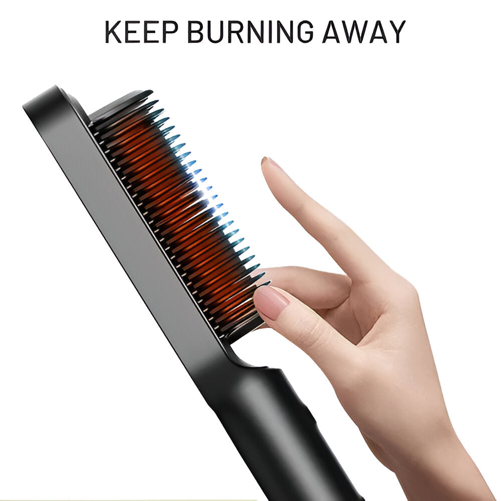 Selyn Hair Straightening Comb Heated Styling Brush Tool