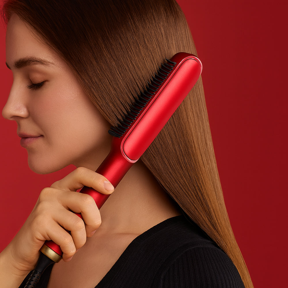 Selyn Hair Straightening Comb Heated Styling Brush Tool