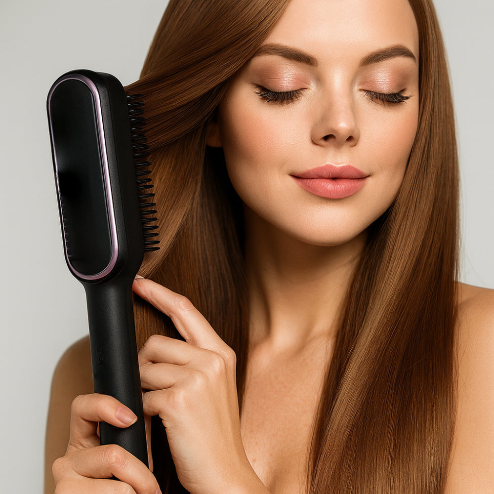 Selyn Hair Straightening Comb Heated Styling Brush Tool