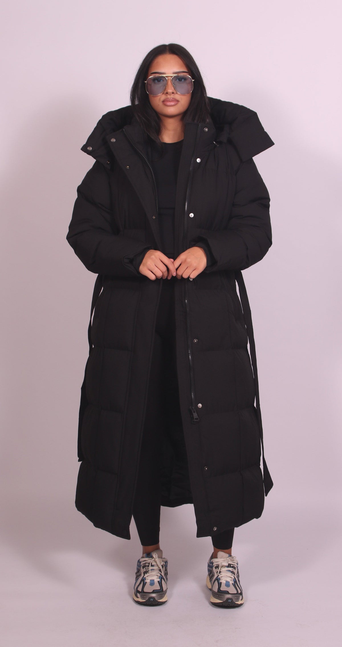 Denise – Hooded Puffer Longline Coat