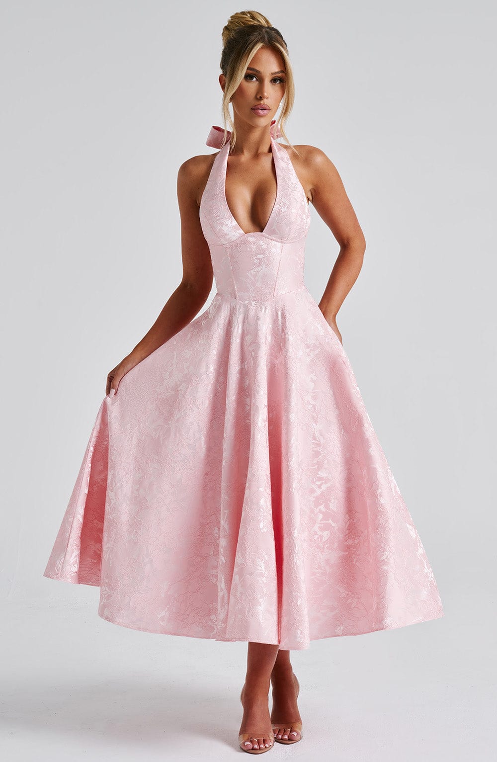 Kira | Women's Halter Midi Cocktail Dress