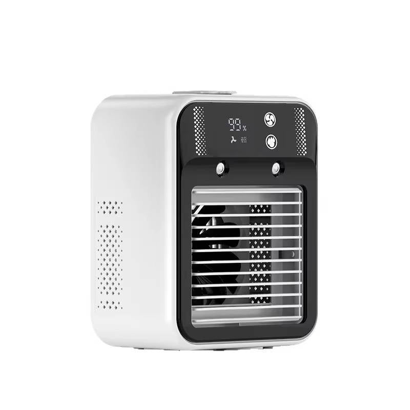 Portable Misting Air Cooler Dual Nano Mist Rechargeable Fan 3 Speed Digital Display