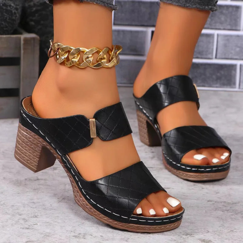 Keira | Women's Arch Support Block Heel Flat Sandals